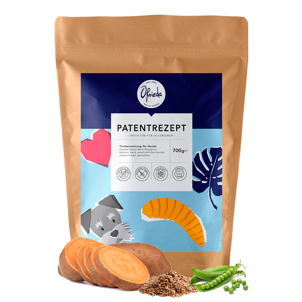 Ofrieda Patentrezept Trockenfutter 700 g Hunde Trockenfutter aus Insekten Ofrieda Patentrezept 700 g